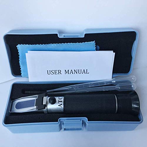 Handheld Refractometer 0-80% Optical Alcohol Liquor Spirits Content Meter ATC-black